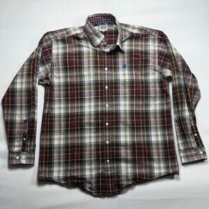 Cinch‎ Men's Long Sleeve Purple Plaid Western Button Up Shirt - Size M*
